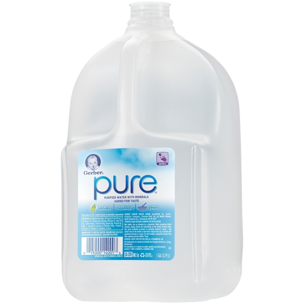 slide 1 of 9, Gerber Pure Infant Mineral Water, 1 gal