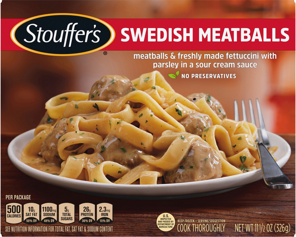 slide 5 of 8, Stouffer's Swedish Meatballs Frozen Meal, 11.5 oz