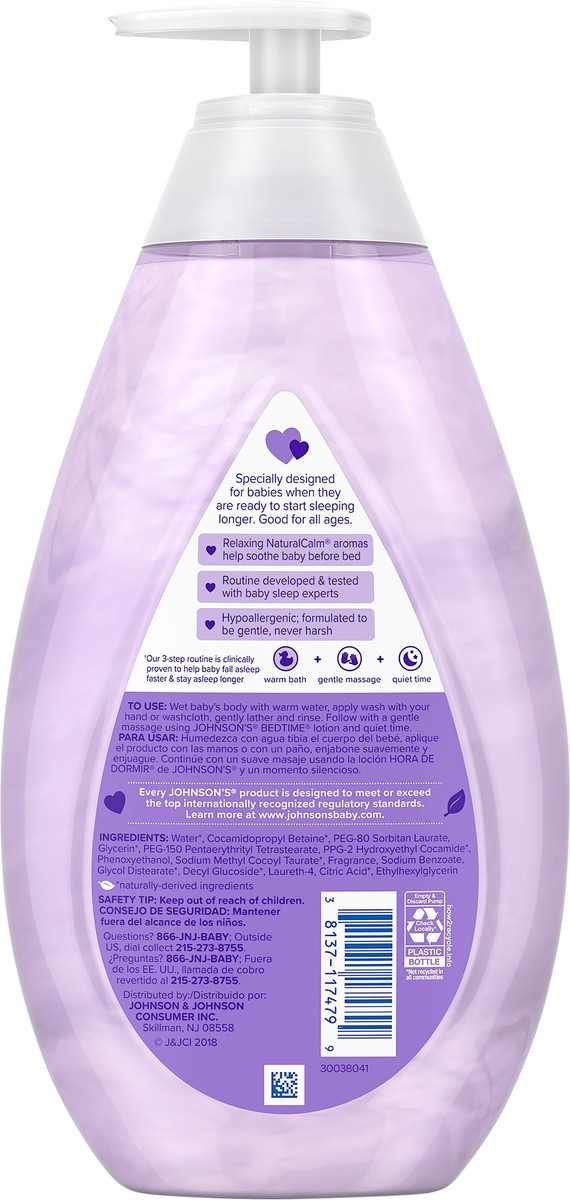 slide 7 of 7, Johnson's Bedtime Moisture Wash - 27.1oz, 27.10 fl oz