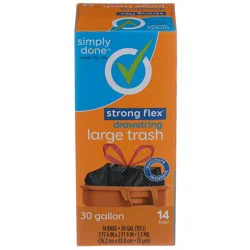 Simply Done Strong Flex Drawstring Large Trash Bags