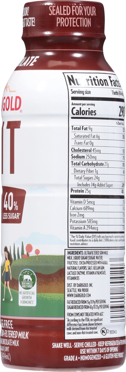 slide 7 of 9, Darigold 2% Reduced Fat Ultra-Filtered Chocolate Milk 14 fl oz, 14 fl oz