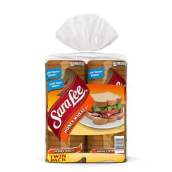 Sara Lee Honey Wheat (Twin Pack) Bread, 2 count, 40 oz