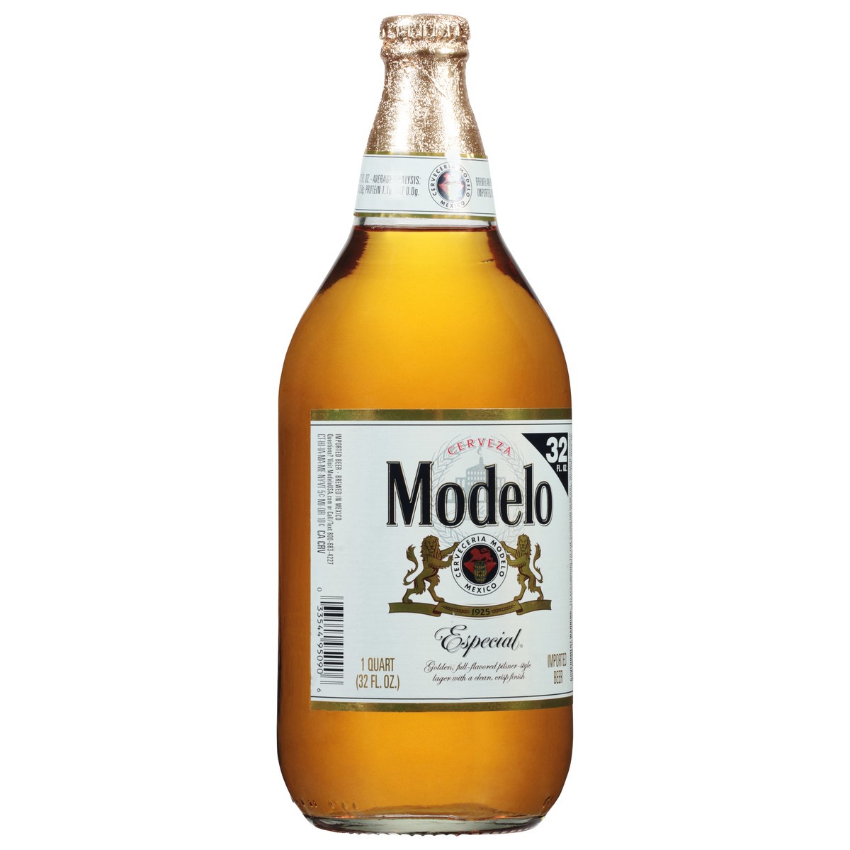 slide 6 of 9, Modelo Mexican Lager Import Beer, 32 fl oz Bottle, 4.4% ABV, 32 fl oz