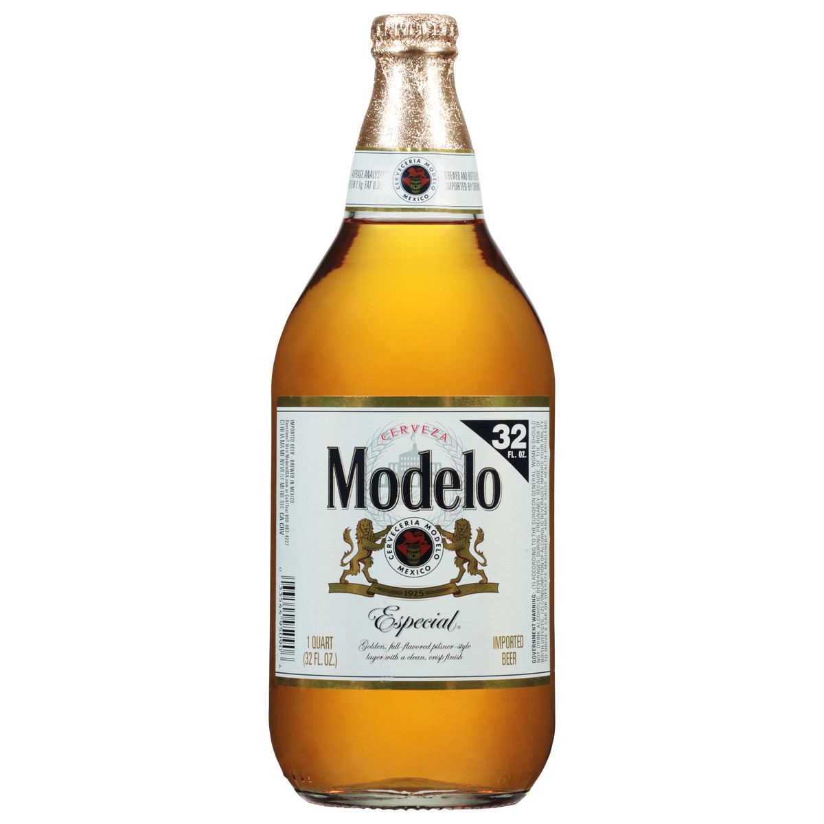 slide 8 of 9, Modelo Mexican Lager Import Beer, 32 fl oz Bottle, 4.4% ABV, 32 fl oz