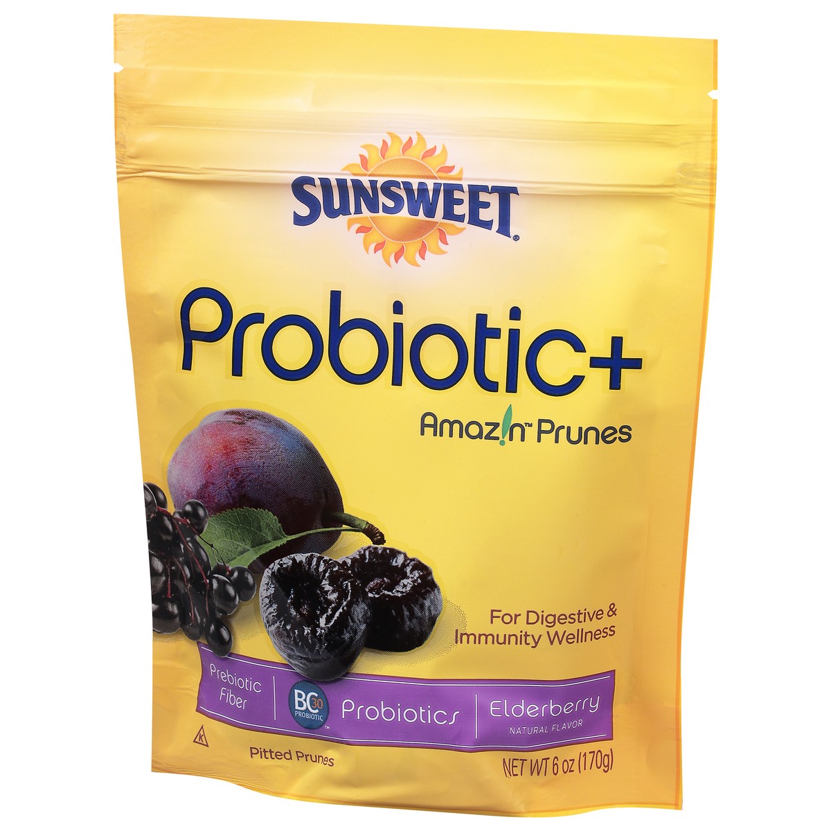 slide 9 of 14, Sunsweet Amaz'n Probiotic+ Elderberry Prunes 6 oz, 6 oz