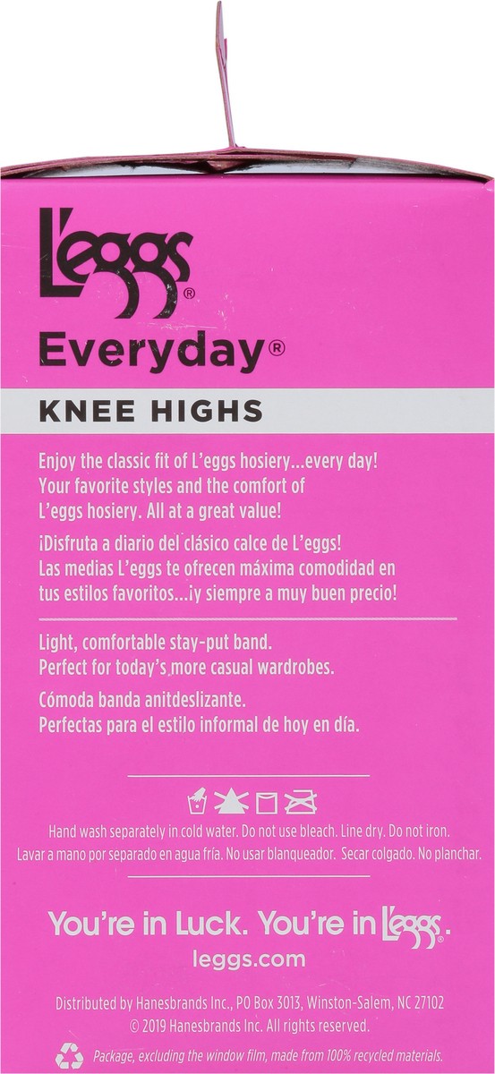 slide 3 of 9, L'eggs Leggs Knee High Pantyhose Suntan, 10 ct