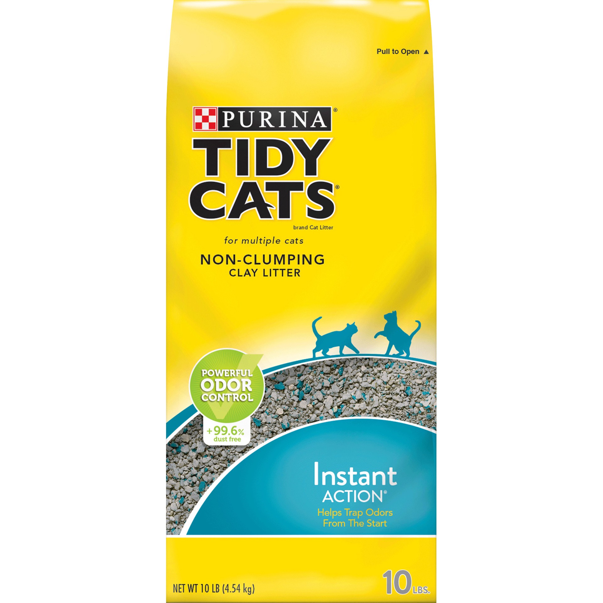 slide 1 of 6, Tidy Cats Purina Tidy Cats Non Clumping Cat Litter, Instant Action Low Tracking Cat Litter, 10 lb