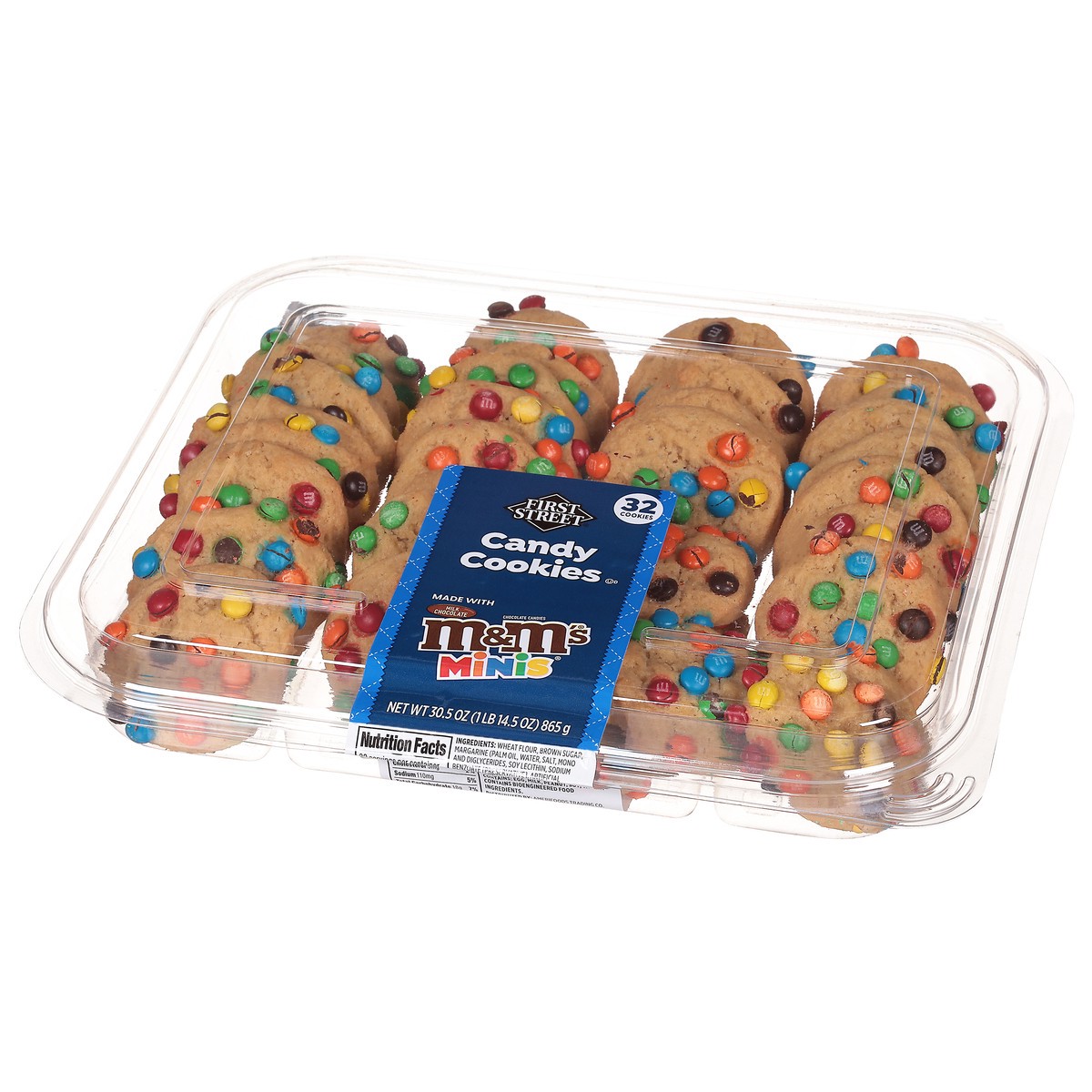 slide 12 of 13, First Street M&M Candy Cookies, 30.5 oz