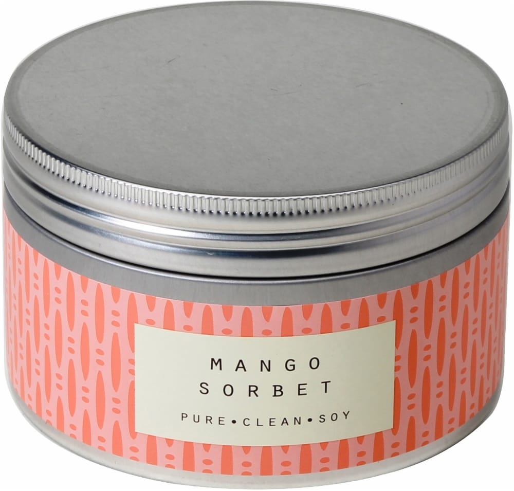 slide 1 of 1, Pure Clean Soy Mango Sorbet 3-Wick Candle Tin - Orange - 14.6 Ounce, 1 ct