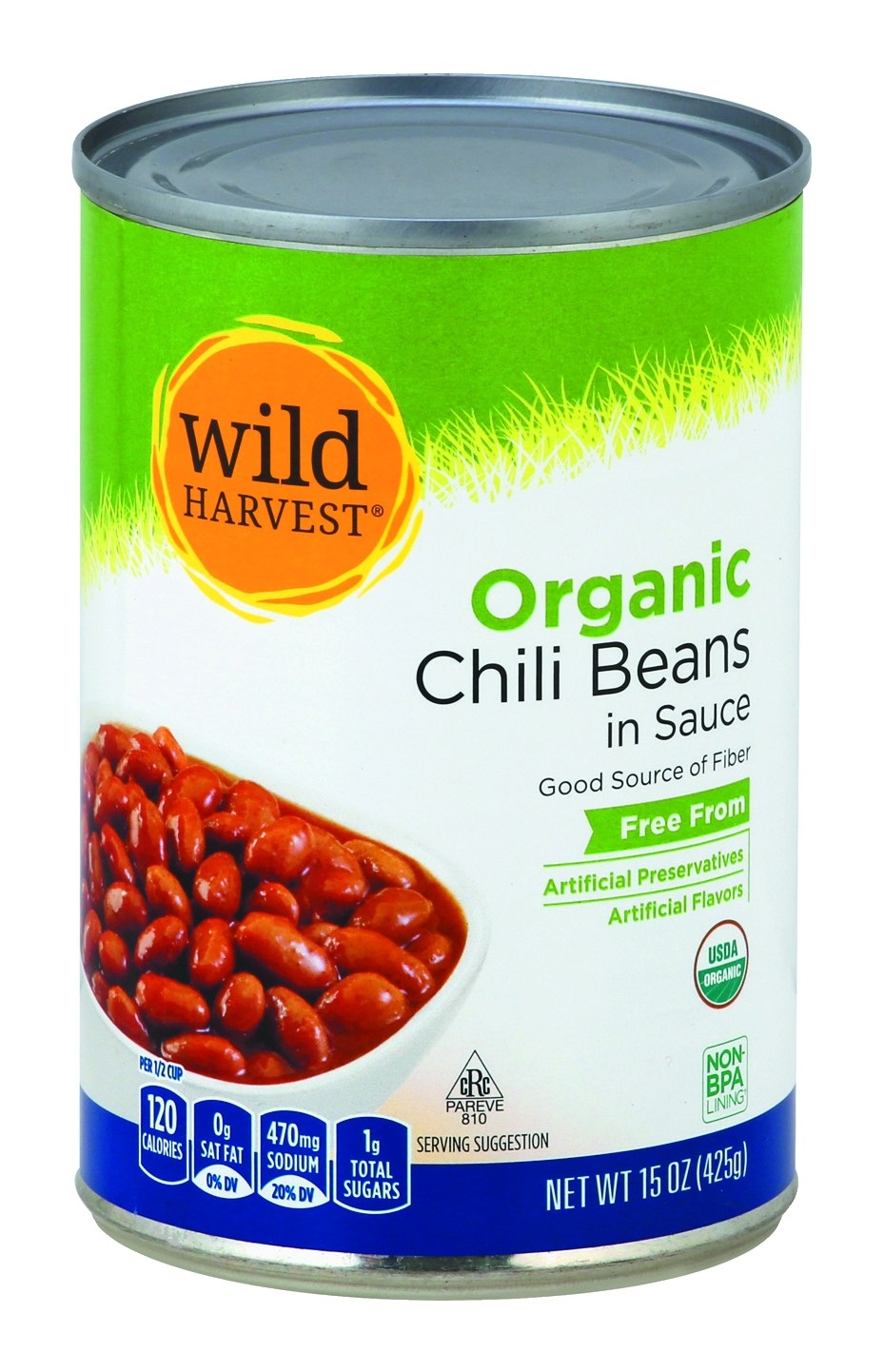 slide 1 of 7, Wild Harvest Organic Chili Beans In Sauce, 15 oz