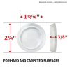slide 25 of 29, Super Sliders 1 13/16" Round Multi-Surface Reusable Caster Cups, Clear, 4 ct