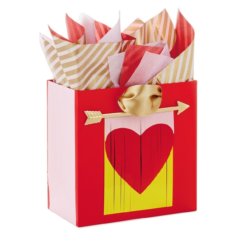 slide 1 of 1, Hallmark Heart Banner Signature Medium Valentine's Day Gift Bag with Tissue Paper #65, 1 ct