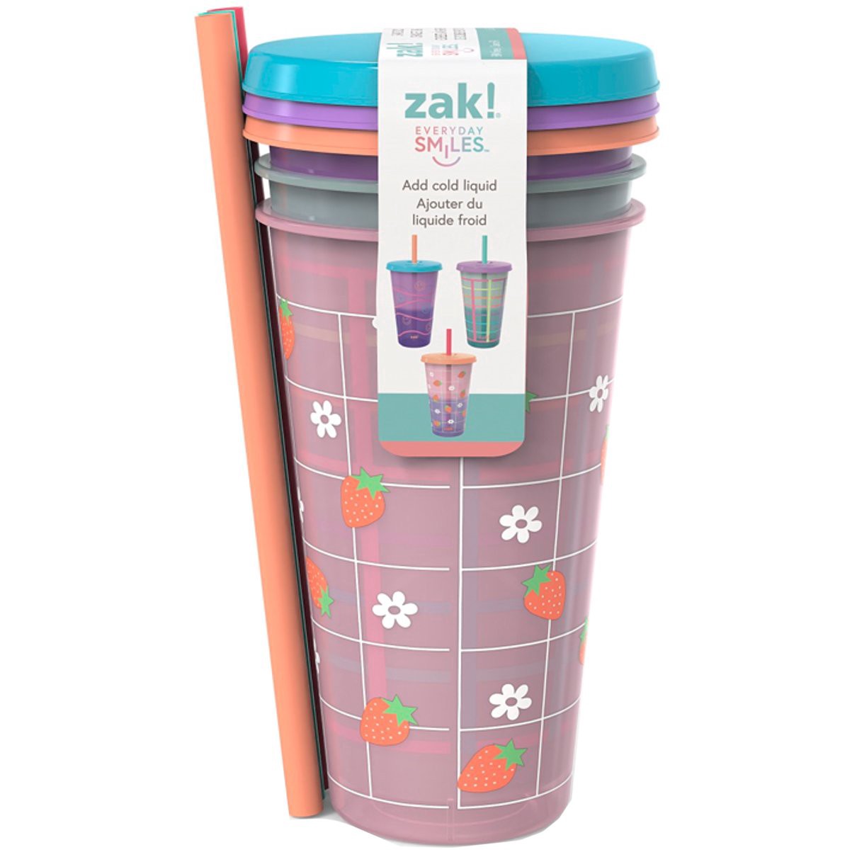 slide 1 of 1, Zak Tumbler 25 Oz Summer, 3 ct
