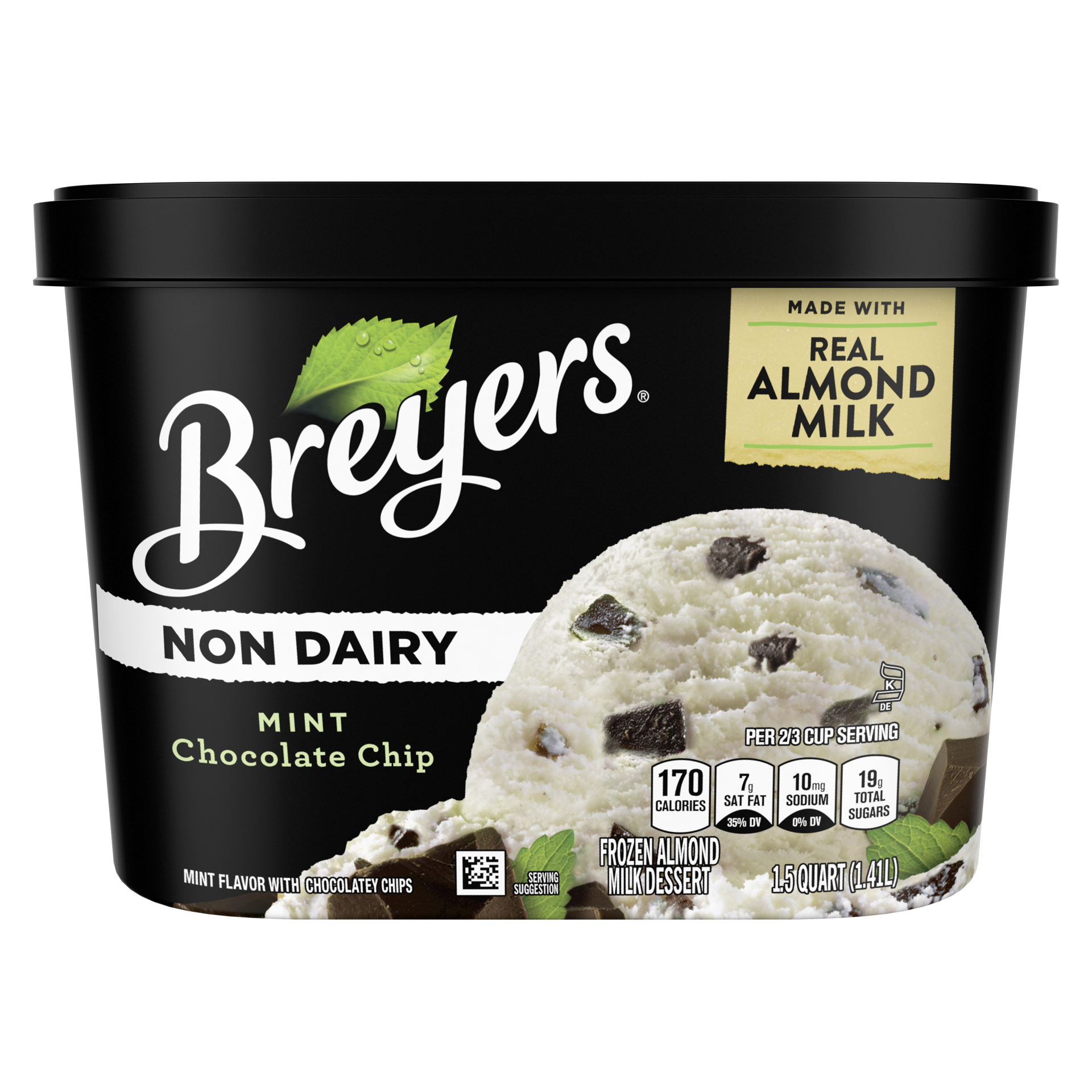 slide 2 of 4, Breyers Non Dairy Mint Chocolate Chip Ice Cream, 48 fl oz