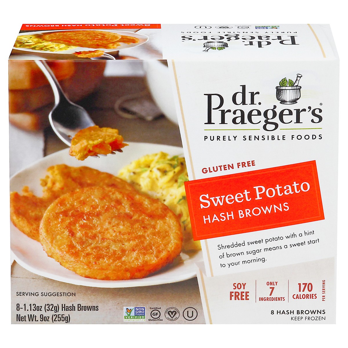 slide 1 of 10, Dr. Praeger's Gluten Free Sweet Potato Hash Browns 8 ea, 8 ct