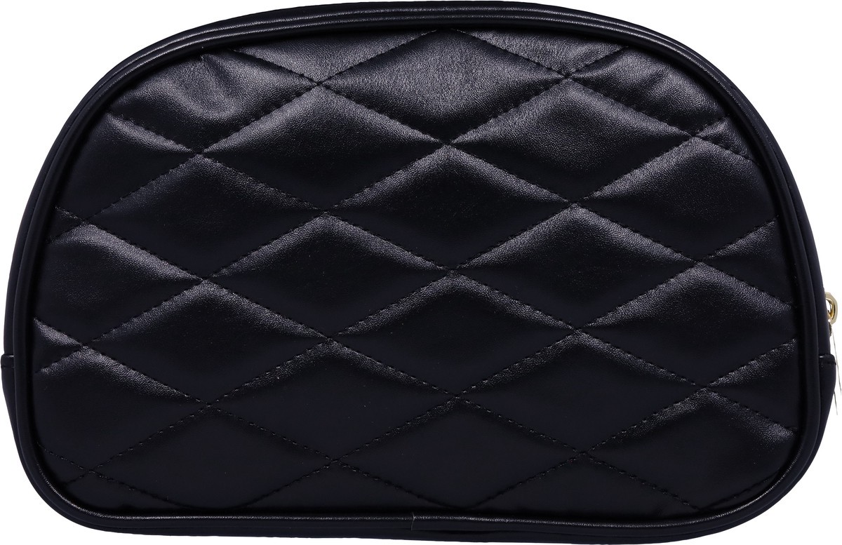 slide 5 of 9, Scunci Black Quilted Round Top Bag, 1 ct