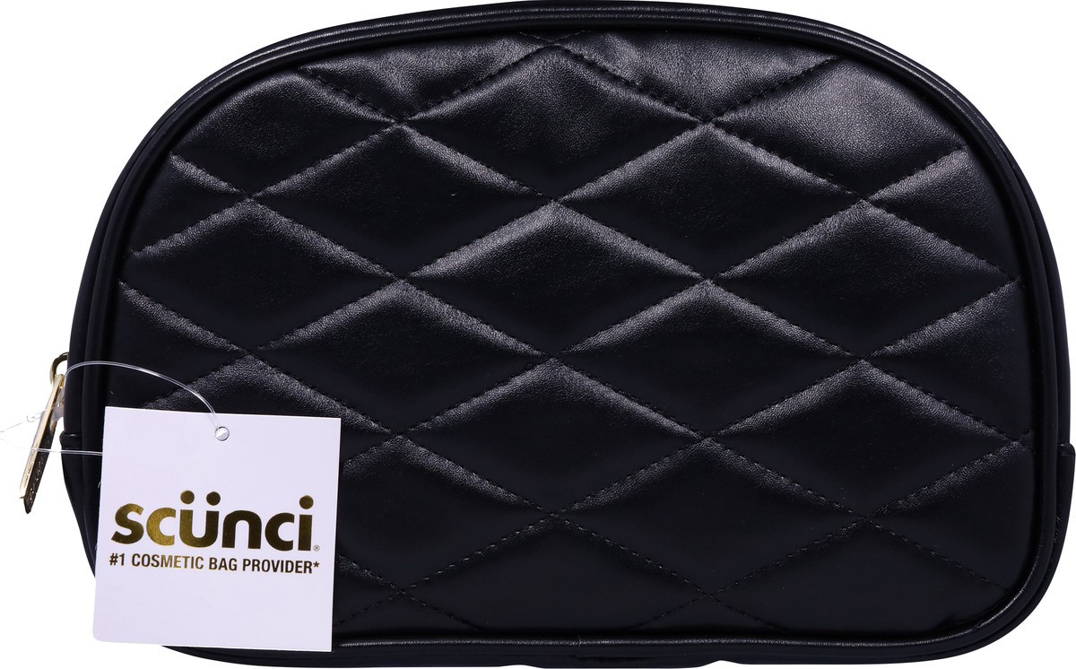 slide 6 of 9, Scunci Black Quilted Round Top Bag, 1 ct