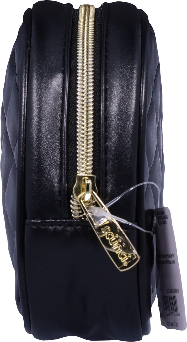 slide 7 of 9, Scunci Black Quilted Round Top Bag, 1 ct