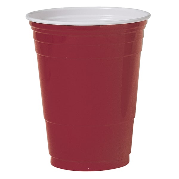 slide 1 of 2, Solo Plastic Party Cups, 16 Oz, Red, Box Of 50 Cups, 50 ct