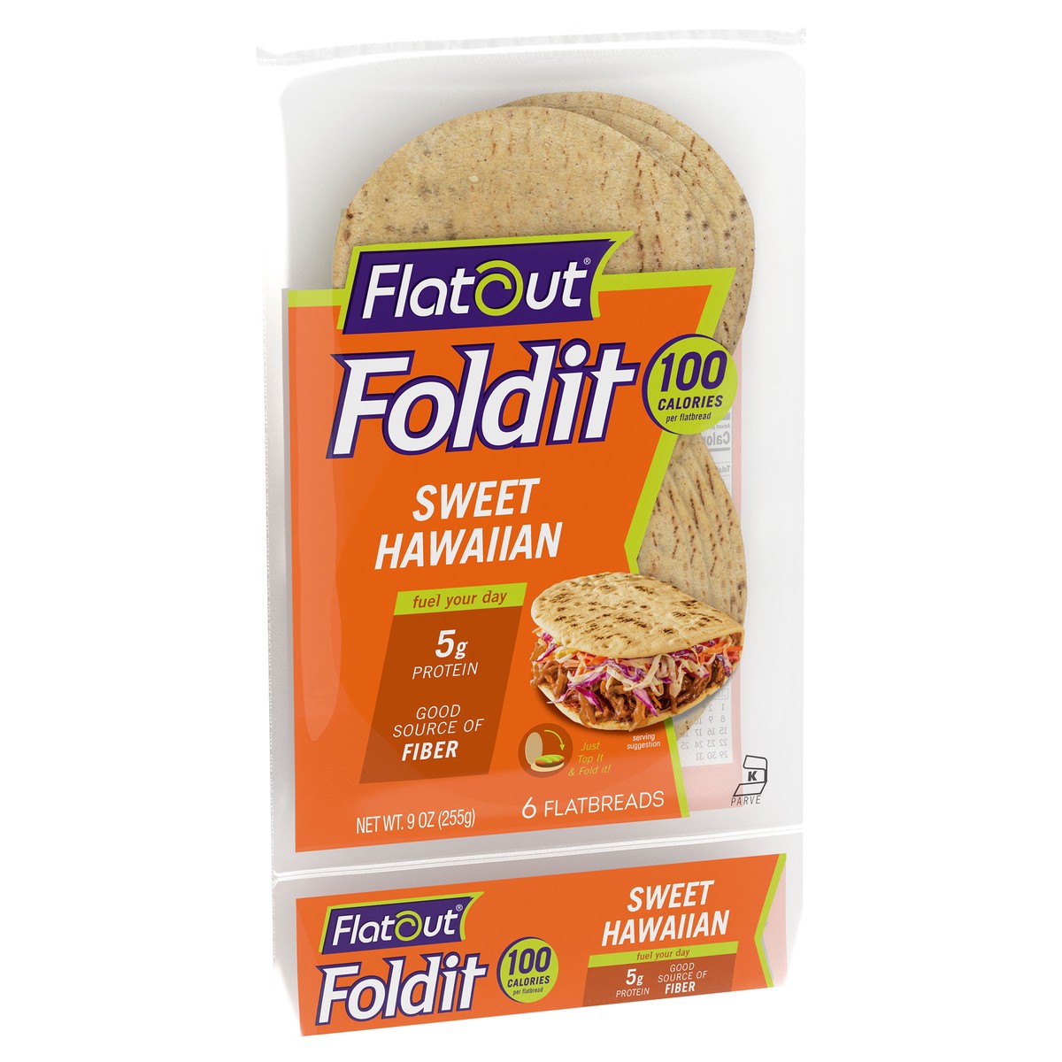 slide 6 of 14, Flatout Foldit Sweet Hawaiian Flatbread 6ct, 9 oz, 9 oz