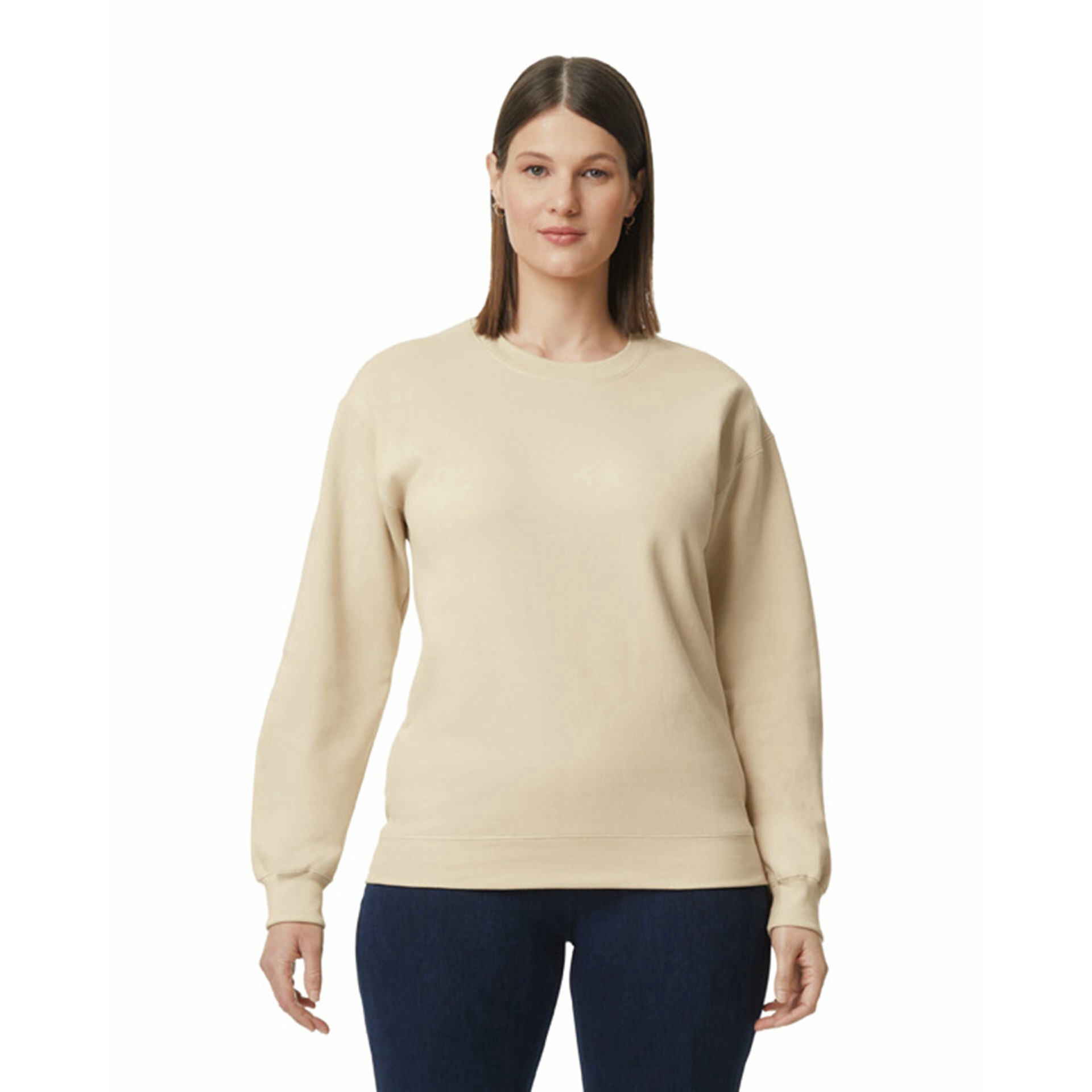 slide 2 of 2, Gildan Softstyle Midweight Fleece Adult Crewneck Sweatshirt, SM