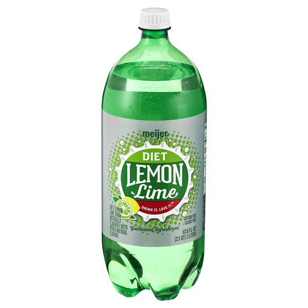 slide 1 of 2, Meijer Diet Lemon Lime Soda, 2 liter