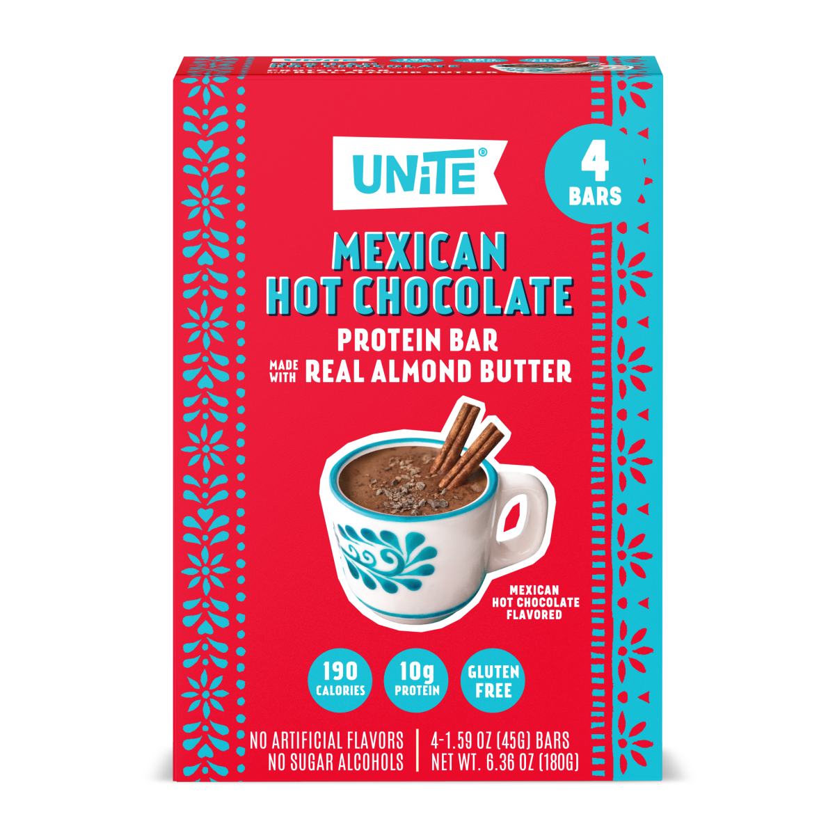 slide 1 of 7, Unite Protein Bar Mexican Hot Chocolate, 4 ct, 6.36 oz