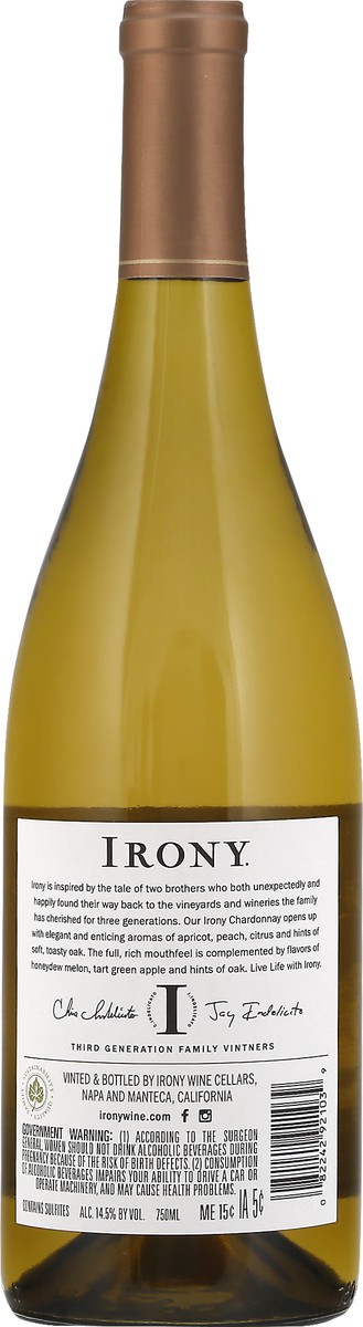 slide 5 of 9, Irony Chardonnay 750 ml, 750 ml