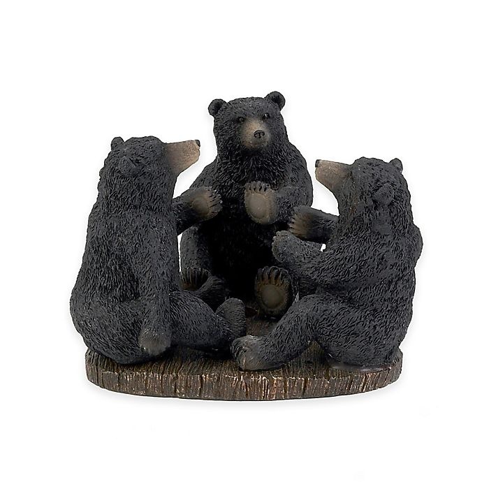 slide 1 of 1, Avanti Black Bear Lodge Toothbrush Holder, 1 ct