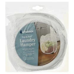 Whitmor Pop & Fold White Laundry Hamper 1 ea