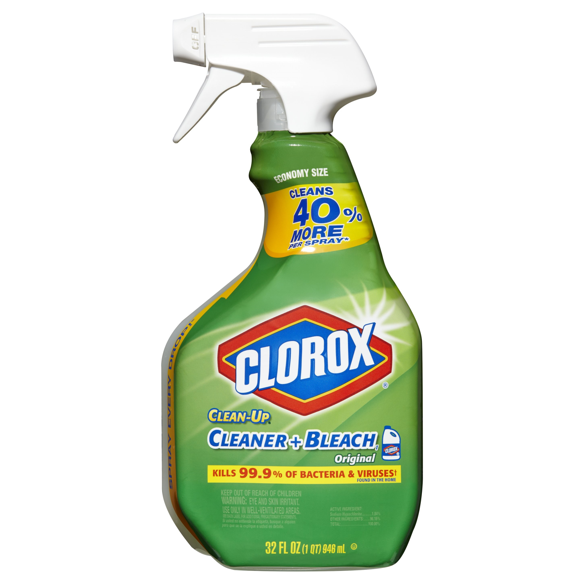 slide 1 of 1, Clorox Clean-Up Disinfectant Cleaner With Bleach, 32 fl oz