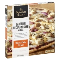 slide 1 of 9, Signature Select Pizza Ultra Thin Crust Barbeque Recipe Chicken, 