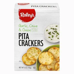 Raley's Pita Crackers, Garlic, Chive & Onion 5 Oz