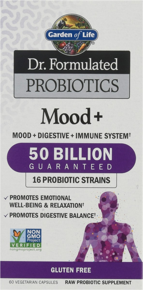 slide 6 of 9, Garden of Life Probiotics, Mood+, Vegetarian Capsules, 30 ct