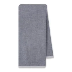 Design Imports India Blue Indigo Dual Side Chambray Terry Dishtowel