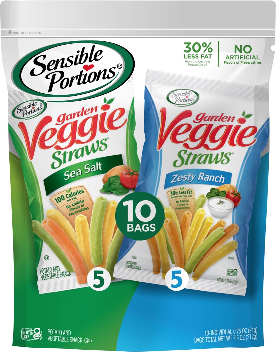 slide 3 of 3, Sensible Portions Potato and Vegetable Snack 10 - 0.75 oz Bags, 10 ct
