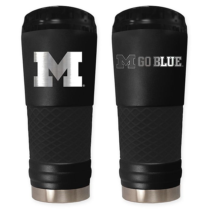 slide 1 of 1, NCAA University of Michigan Powder Coated Stealth Draft Tumbler, 24 oz