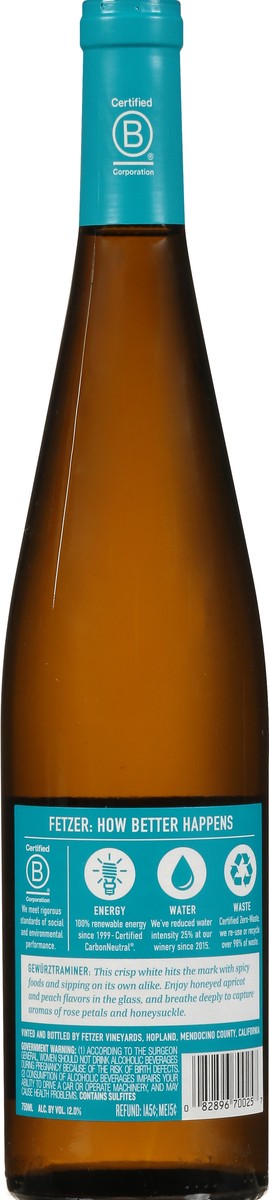 slide 6 of 9, Fetzer Gewurtztraminer, 750 ml