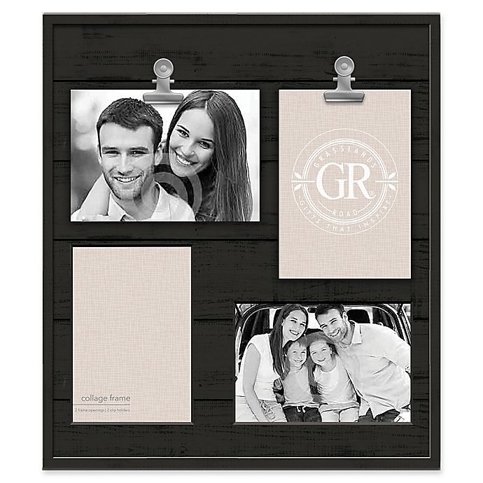 slide 1 of 1, Grasslands Road Shiplap 4-Opening Frame - Black, 1 ct