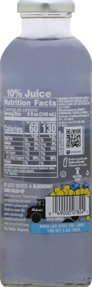 slide 6 of 6, Hubert's Blueberry Lemonade, 16 fl oz