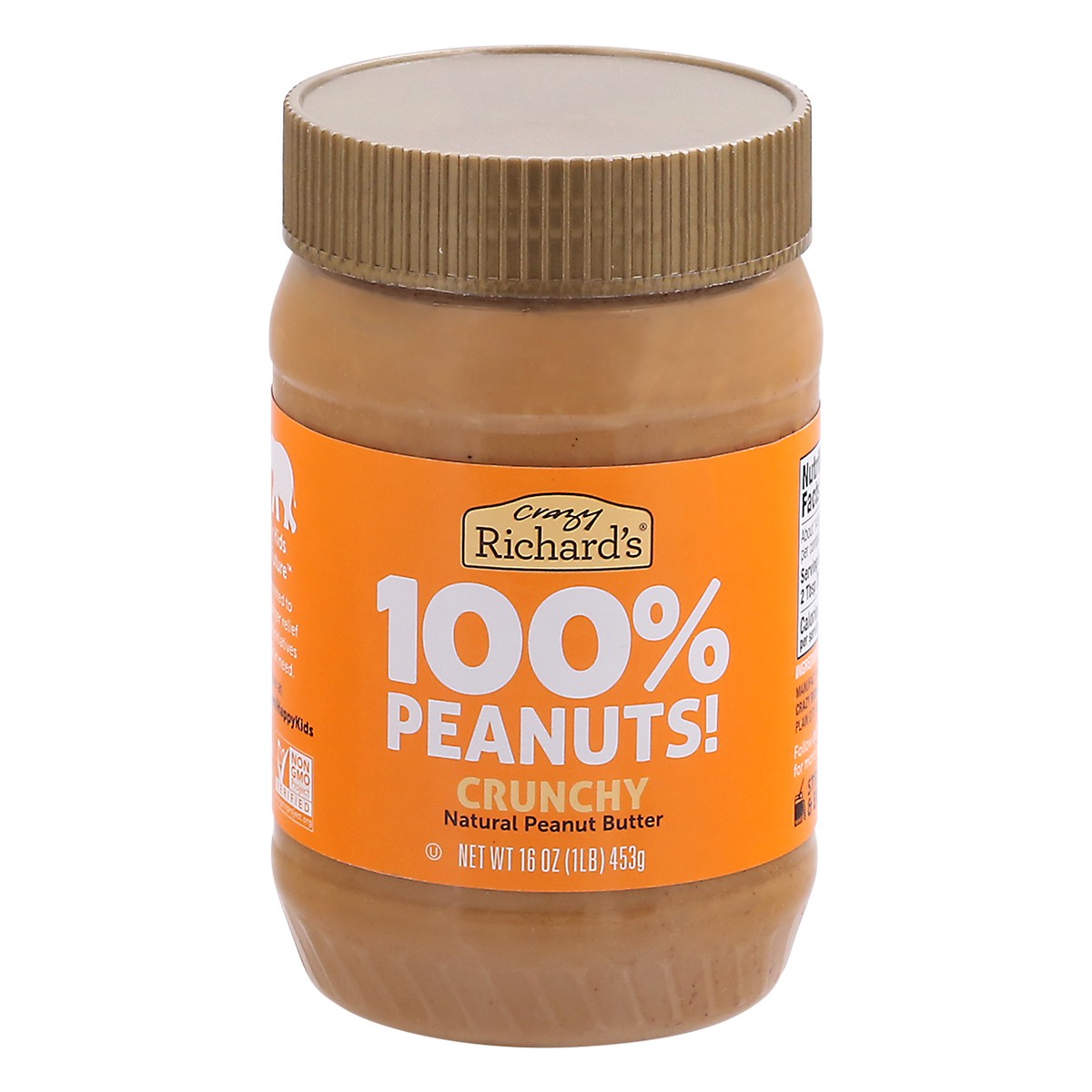 slide 1 of 9, Crazy Richard's Natural Crunchy Peanut Butter, 16 oz