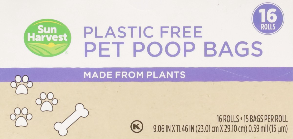 slide 3 of 12, Sun Harvest Plastic Free Pet Poop Bags Made From Plants, 1 ct