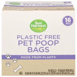 Sun Harvest Plastic Free Pet Poop Bags Made From Plants