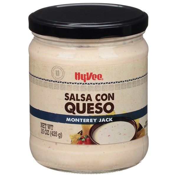 slide 1 of 1, Hy-vee Monterey Jack Salsa Con Queso, 15 oz