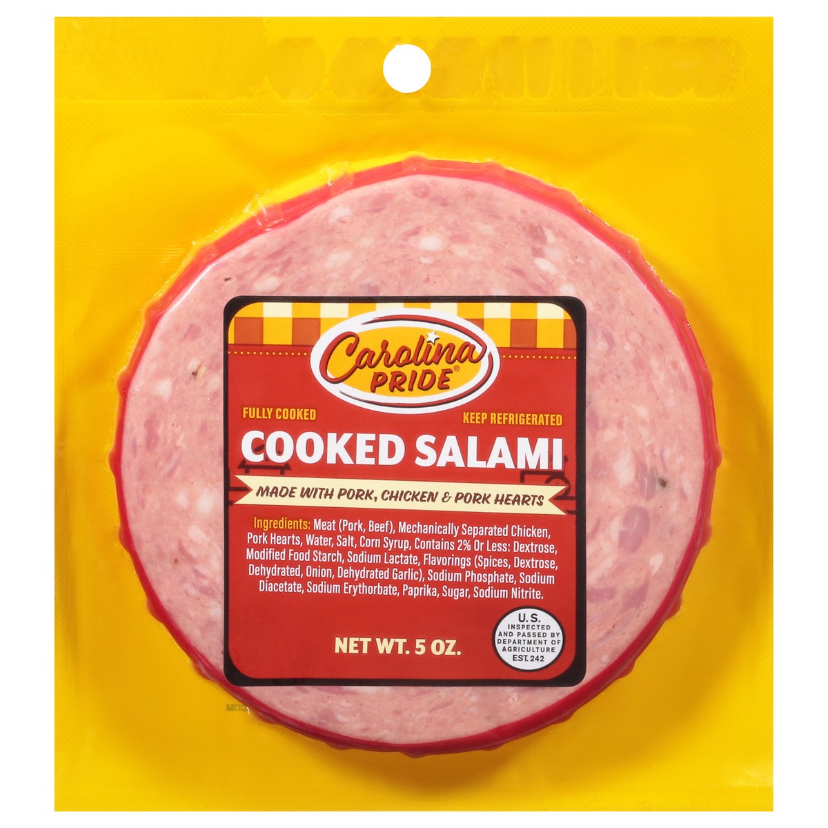 slide 1 of 9, Carolina Pride Salami, Cooked, 5 Ounce, 5 oz