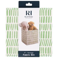 Real Home Innovations Small Fabric Bin, Peppermint Print