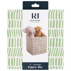 Real Home Innovations Small Fabric Bin, Peppermint Print