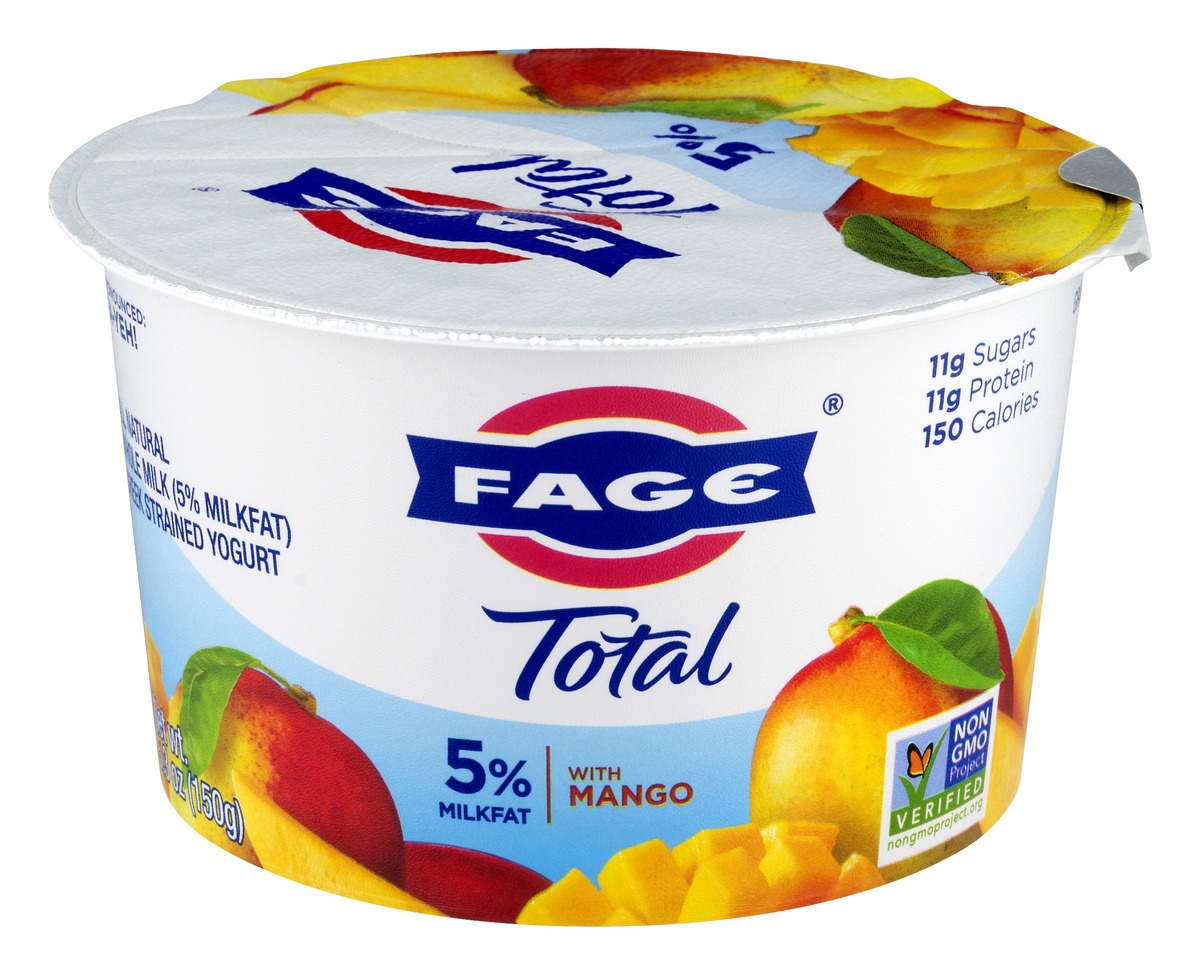 slide 1 of 11, Fage Total Greek Strained Mango Yogurt, 5.3 oz