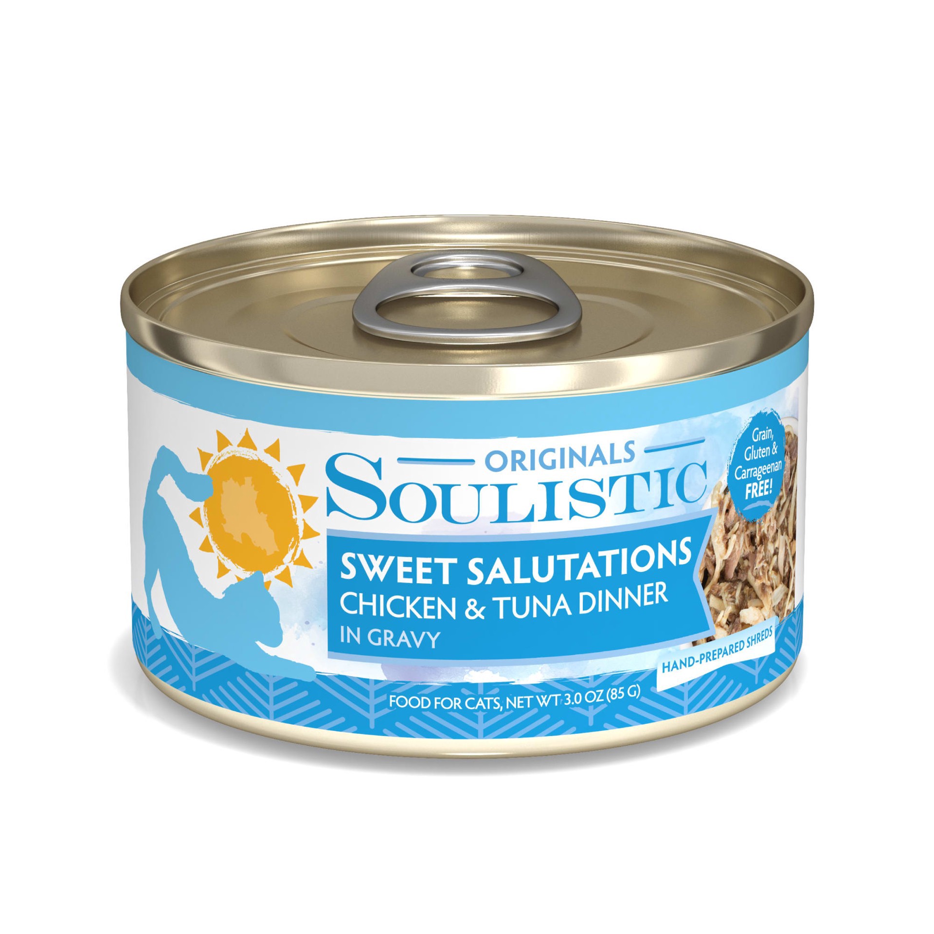 slide 1 of 1, Soulistic Sweet Salutations Chicken & Tuna Dinner Adult Canned Cat Food in Gravy, 3 oz