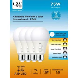 Green Watt A19 75-Watt LED Dimmable Light Bulb